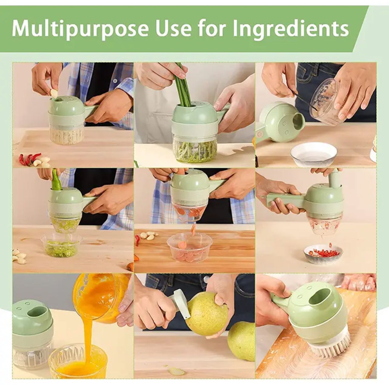 Picador eléctrico multifuncional 4 en 1