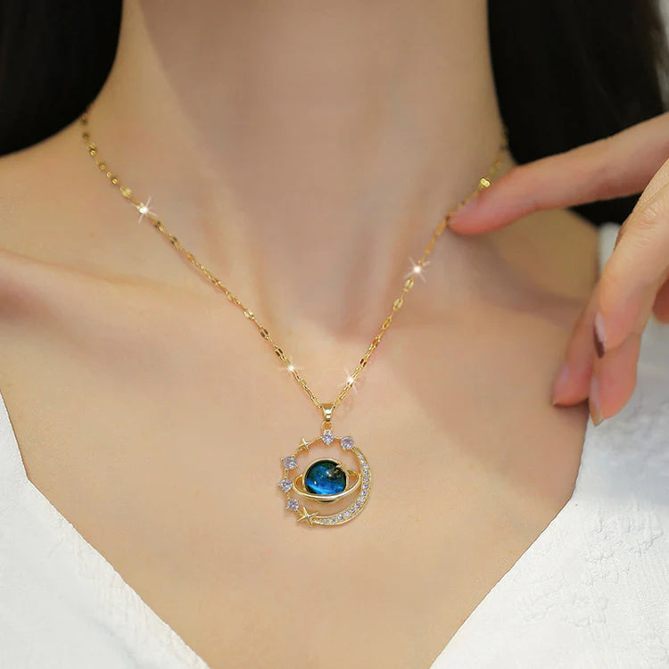 Collar Saturno Caja Girasol