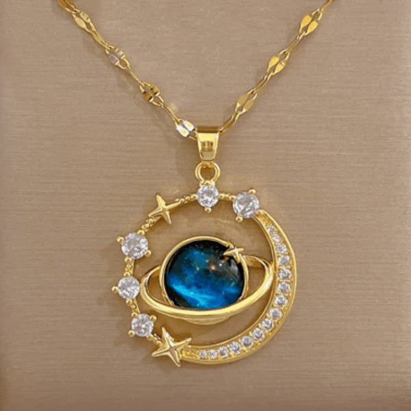 Collar Saturno Caja Girasol