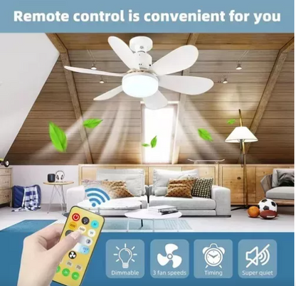 Lampara Ventilador con aspas
