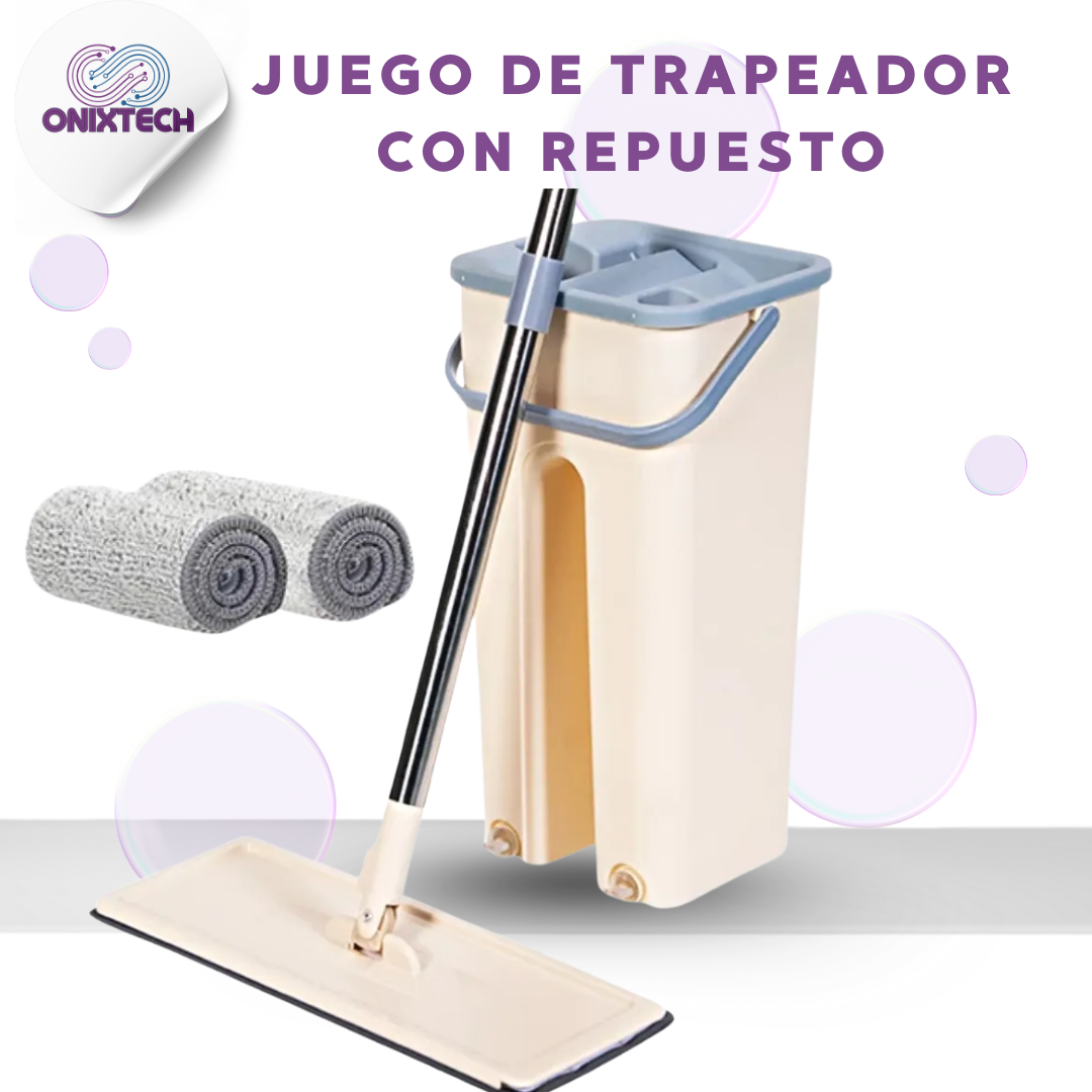 TRAPEADOR CON BALDE ESCURRIDOR 360°