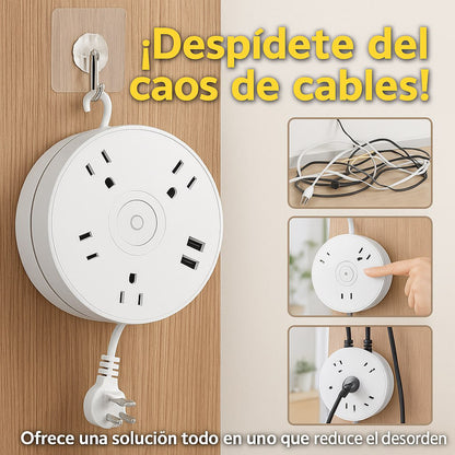 Extensión Multicarga Enrollable