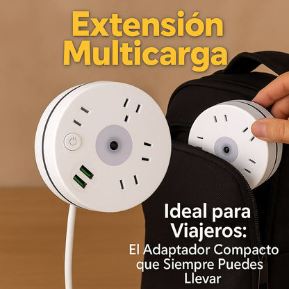Extensión Multicarga Enrollable