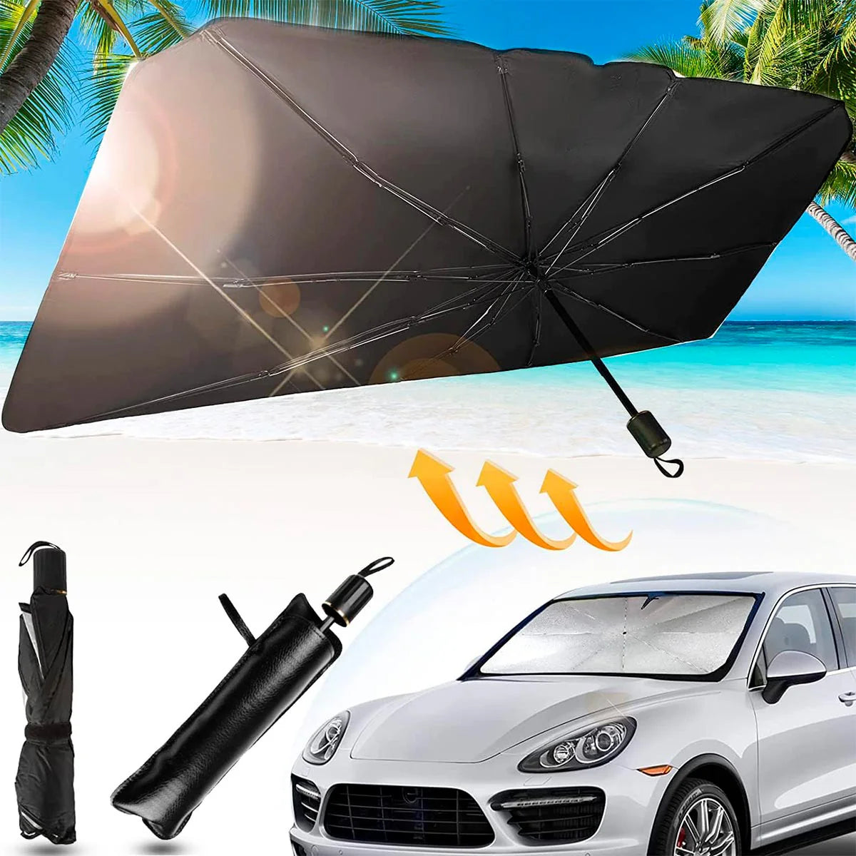 Sombrilla Parasol Para Carro