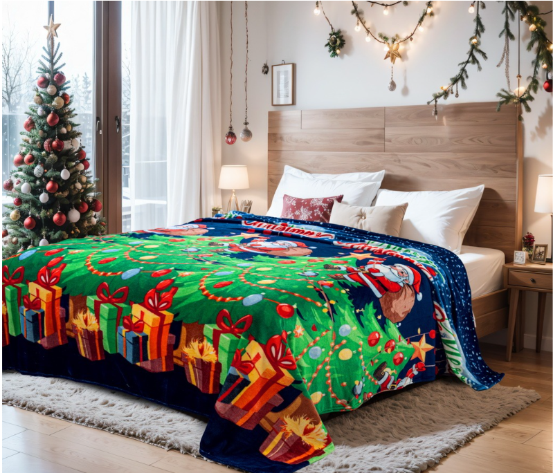 COMBO NAVIDEÑO CORTINAS + COBIJA 🎄✨ tu habitación lista para diciembre
