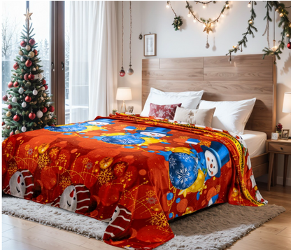 COMBO NAVIDEÑO CORTINAS + COBIJA 🎄✨ tu habitación lista para diciembre