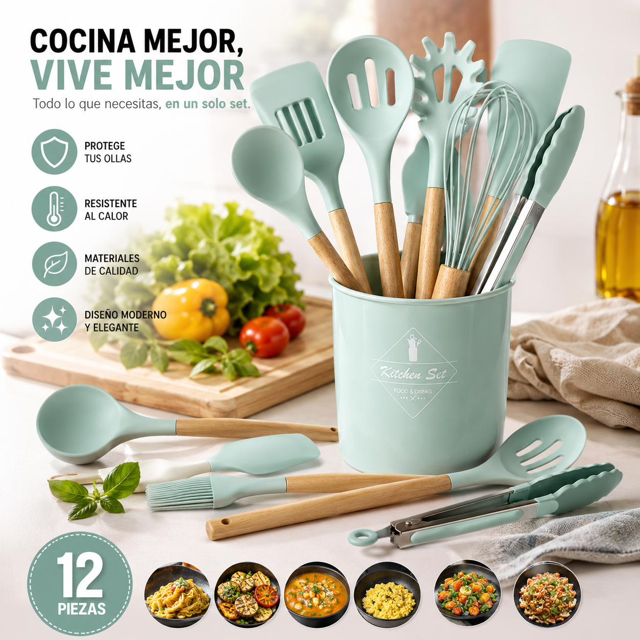 Utensilios De Cocina 12 Piezas