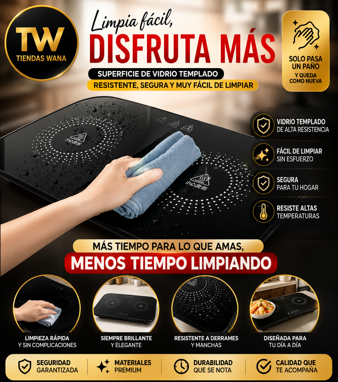 Estufa digital de 2 puestos