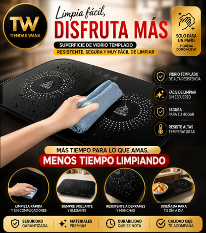 Estufa digital de 2 puestos