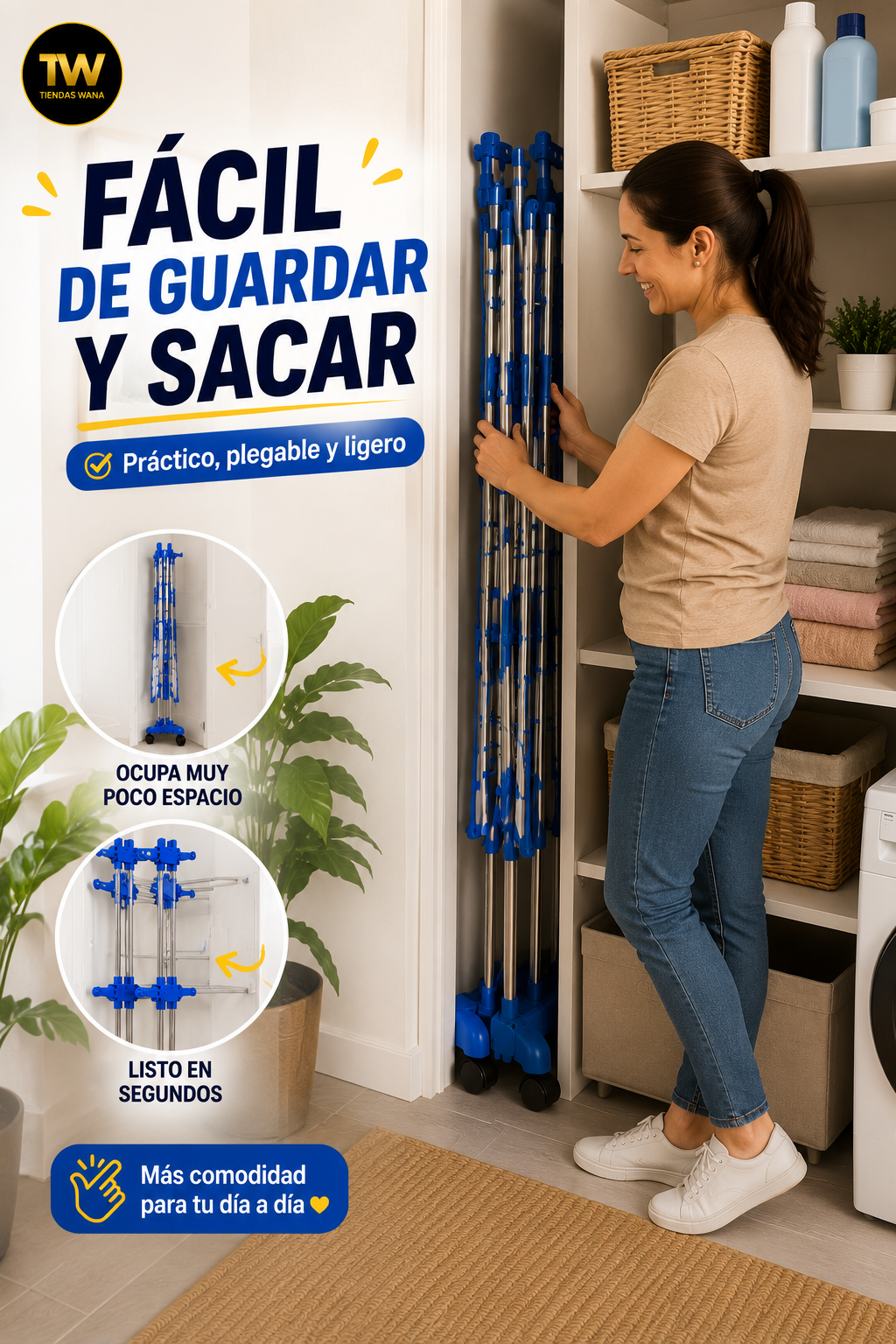 Tendedero Ropa Plegable