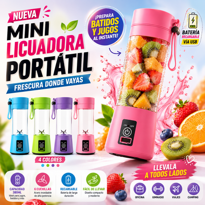 Mini Licuadora Portatil 380ml Recargable