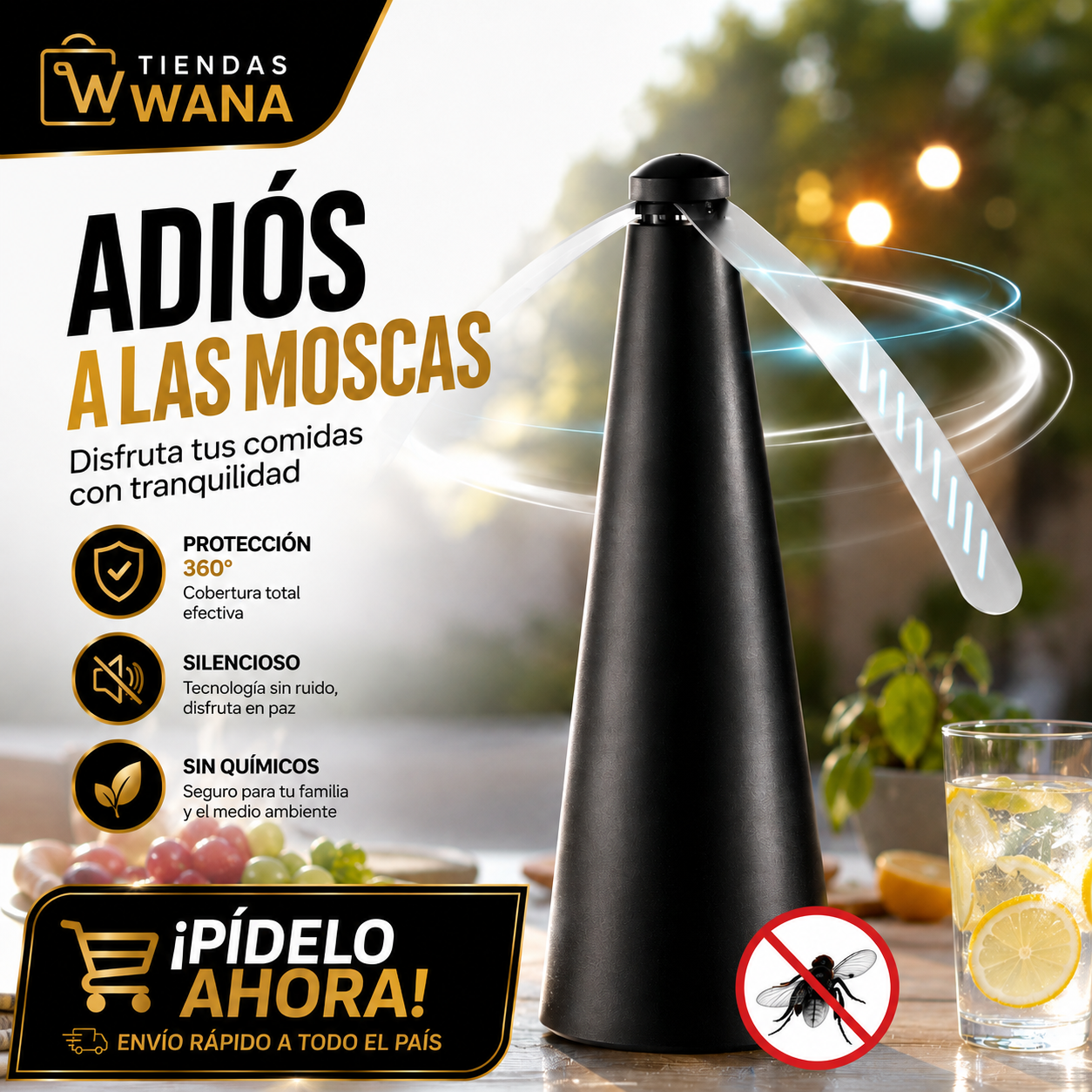 VENTILADOR REPELENTE DE MOSCAS