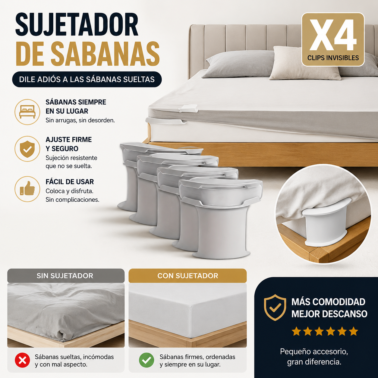 Sujetador de Sabanas