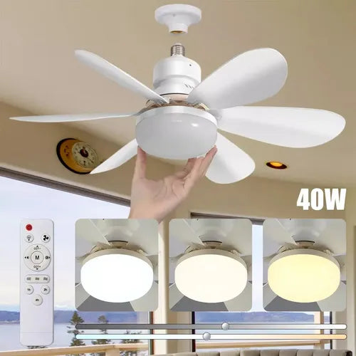 Lampara Ventilador con aspas