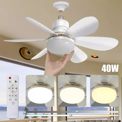 Lampara Ventilador con aspas