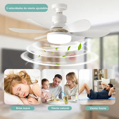 Lampara Ventilador con aspas