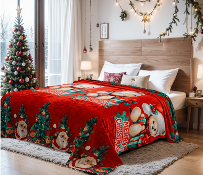 COMBO NAVIDEÑO CORTINAS + COBIJA 🎄✨ tu habitación lista para diciembre
